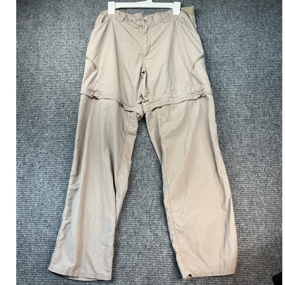 Columbia Convertible Pants Women Large Regular Tan Omni-Shade PreLoved Hiking